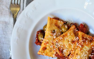 Spenótos-ricottás agnolotti