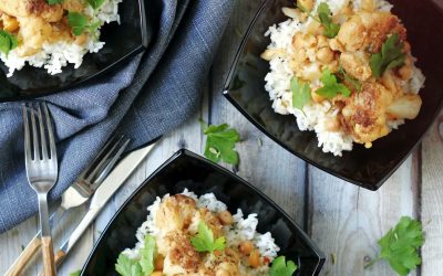 Sült karfiol curry