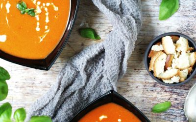 Sült paprika és paradicsom krémleves