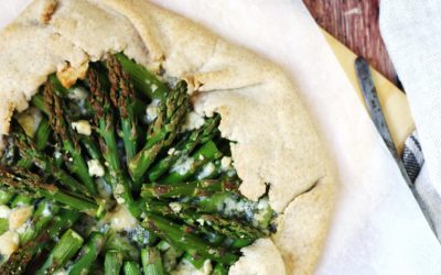 Spárgás gorgonzolás galette