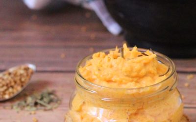 Kecskesajtos sütőtökkrém