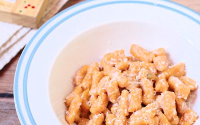 Sütőtök gnocchi fehérboros-gorgonzolás mártásban