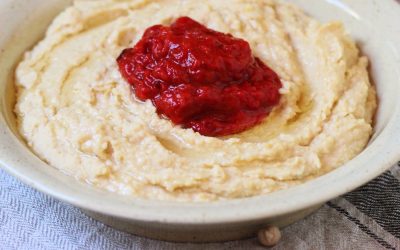 Sült paprikakrémes hummus