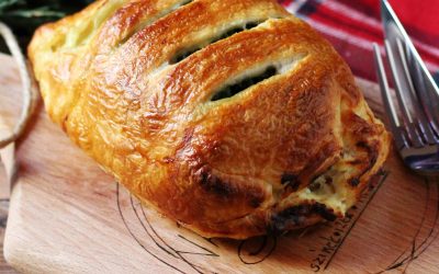 Spenótos lazac tésztabundában