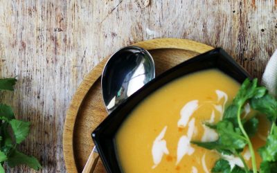 Narancsos édesburgonya leves