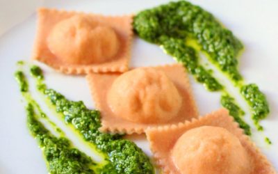 Ricottás cékla ravioli