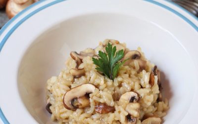 Barna csiperkés rizotto