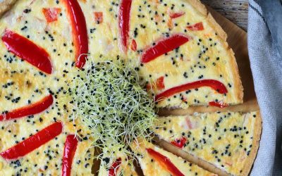 Póréhagymás sonkás quiche