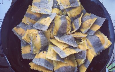 Ravioli sültpaprika krémmel