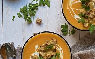 Sárgarépa krémleves sajtos krutonnal