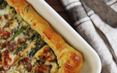 Spárgás gorgonzolás pite